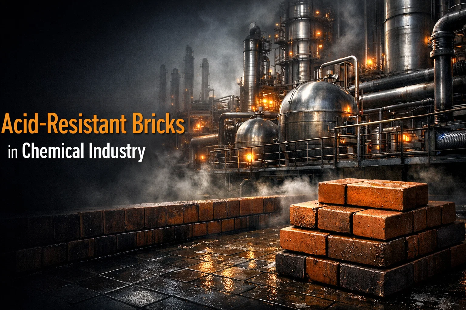 Acid resistant bricks in chemical industry