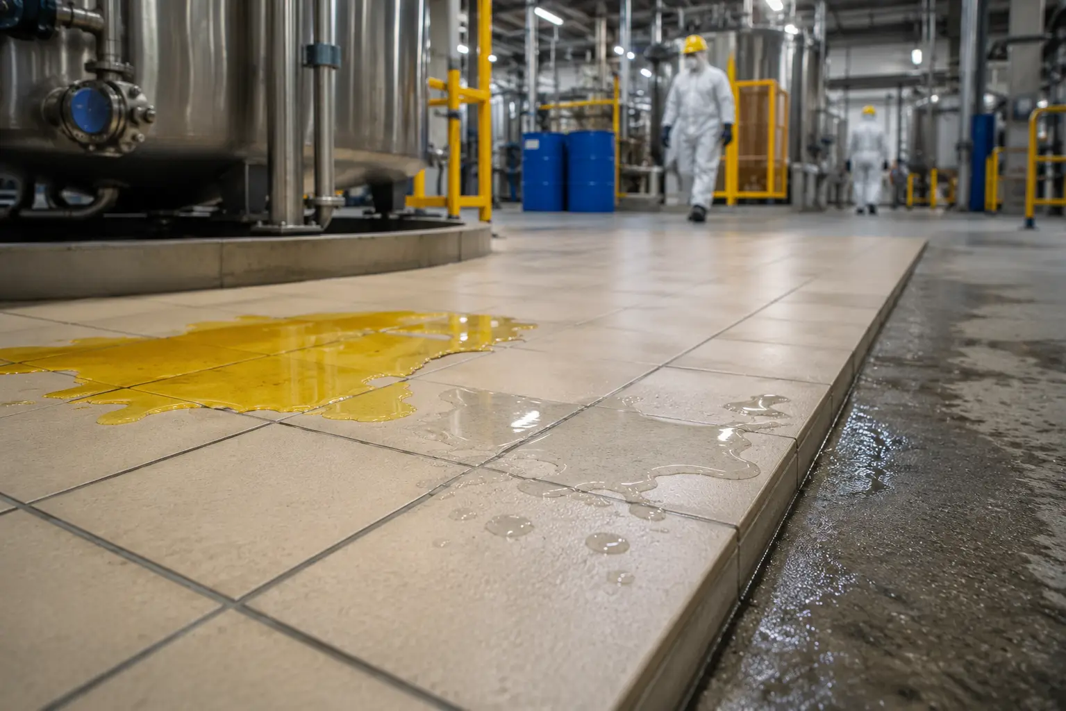Industrial Plant with Chemical Spills