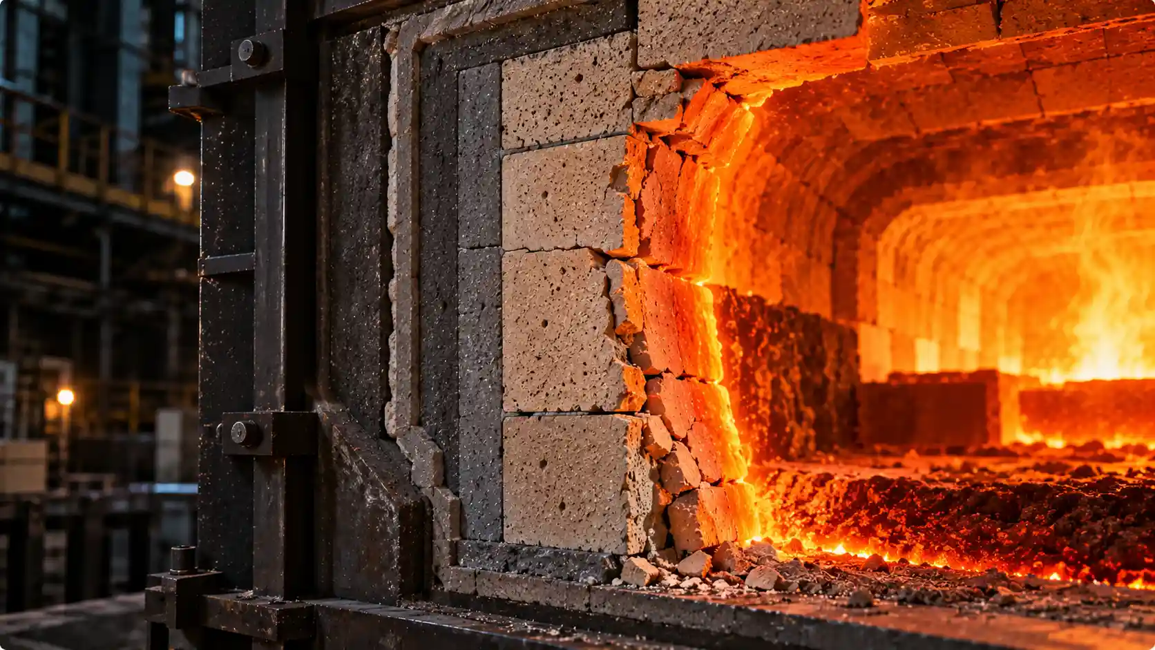 Industrial Furnace Cross-Section Glow