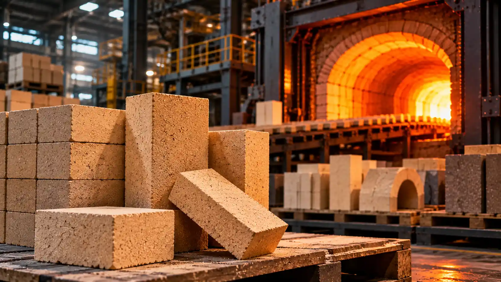 Refractory Bricks by the Glowing Kiln